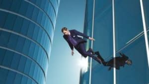 Stunt man tests Van Heusen's limits 